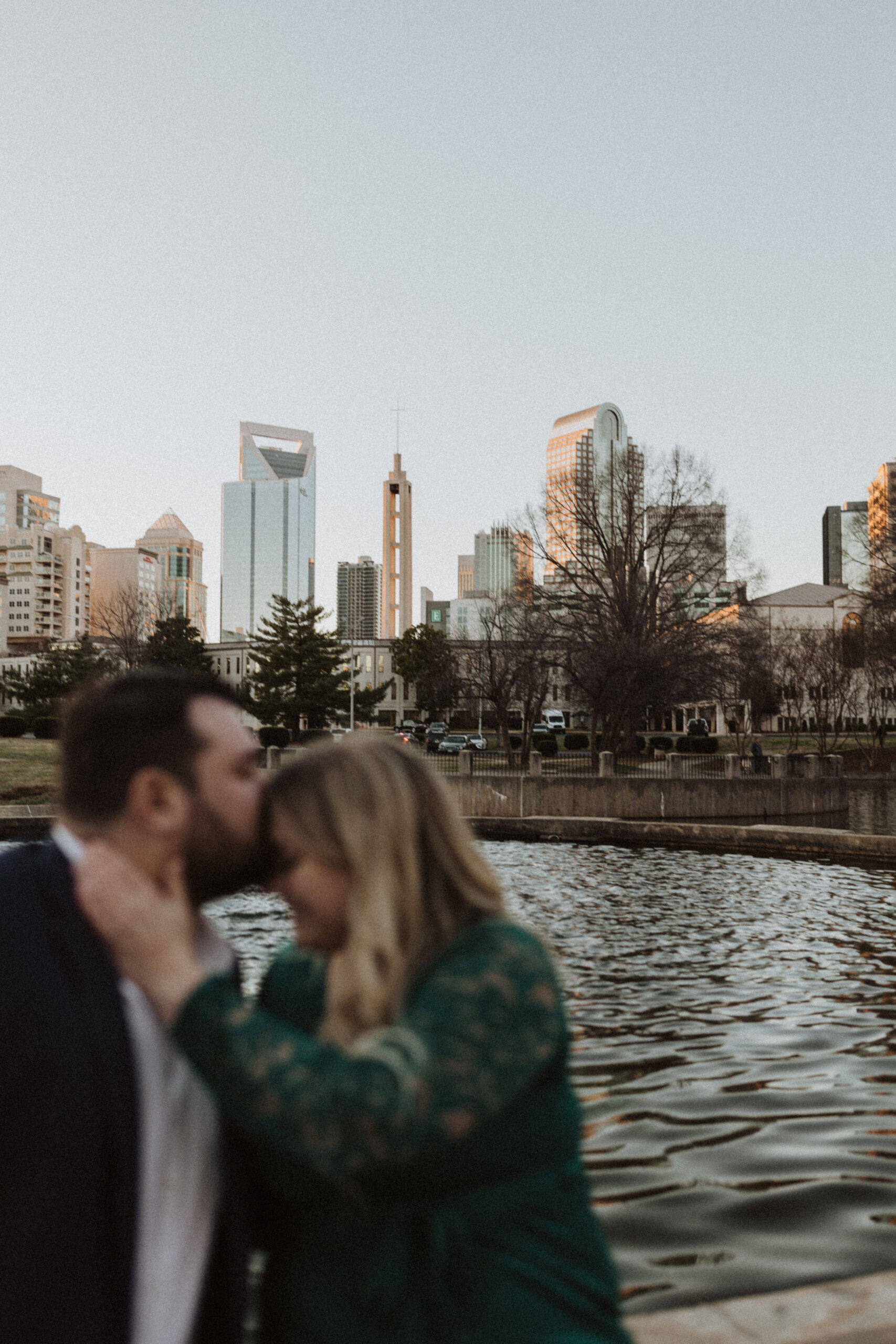 uptown charlotte engagement photos